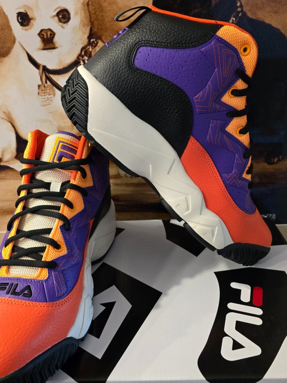FILA - Men's MB Shoes (1BM01742 852) Basketball Purple Orange Men's Sz 11 NEW